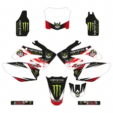 Honda CRF 250R 07 08 Monster EDITABLE DESIGNS Graphic Templates