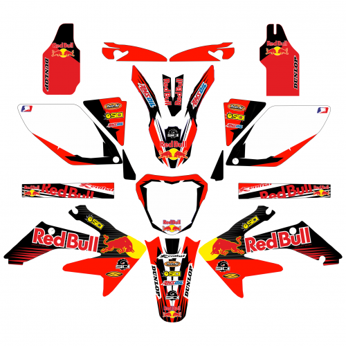 Honda CRF250 Red Bull EDITABLE DESIGNS Graphic Templates