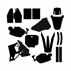 Honda CR 80 1996 1997 1998 1999 2000 2001 2002 Graphic Templates