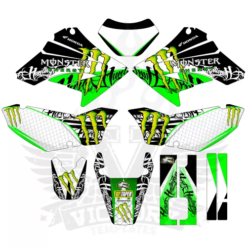 Honda XR 250 Monster 2017 2018 2019 EDITABLE DESIGNS Graphic Templates Honda XR 250 Monster 2017 2018 2019 EDITABLE DESIGNS Graphic Templates
