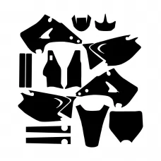 Kawasaki KX 125 250 2003 2004 2005 2006 2007 2008 2009 2010 2011 2012 Graphic Templates