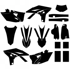 Yamaha WRF 450 2012 2013 2014 2015 Graphic Templates