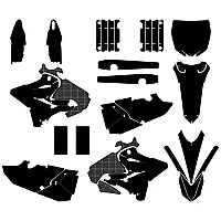 YAMAHA YZ 125 250 2018 Graphic Templates