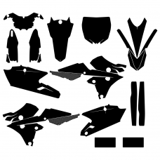 YAMAHA YZF 450 2014 2015 Full kit Graphic Templates