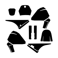 Yamaha PW 80 Full kit Graphic Templates