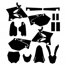 Yamaha YZ 125 250 2002 2003 2004 2005 2006 2007 2008 2009 2010 2011 2012 2013 2014 Full Kit Graphic Templates
