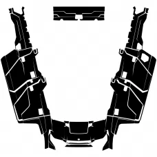 POLARIS Ranger XP 1000 2018 2019 2020 2021 2022 2023 4 DOORS (Full Kit) Graphic Templates