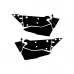 Polaris RZR 1000 2014 2015 OEM Aluminum Doors Graphic Templates