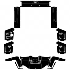 Polaris RANGER XP CREW 4 DOORS 2009 2010 2011 2012 2013 Graphic Templates