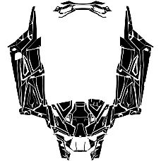 Polaris RZR XP 1000 2019- 4 DOORS Full Kit Graphic Templates