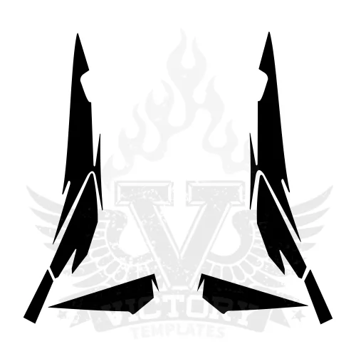 HONDA SUPRA X 125R Graphics Template HONDA SUPRA X 125R Graphics Template