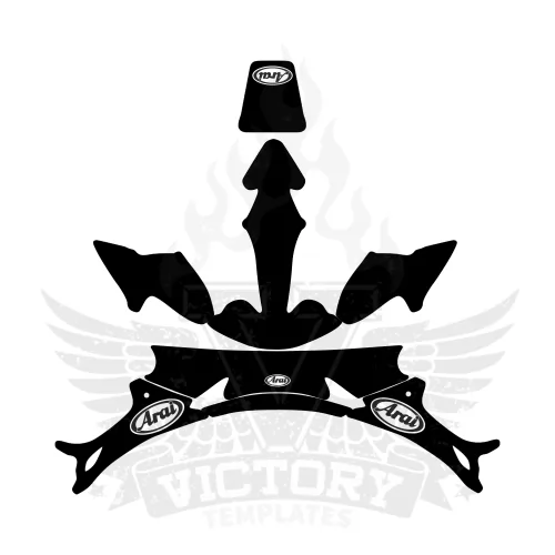 Helmet Arai KIT Wrapping Template Helmet Arai KIT Wrapping Template